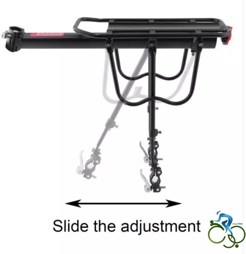 Abo ElGoukh & Maxlerz® Rear Bike Cargo Rack – Heavy-Duty Aluminum Quick-Release Luggage Carrier with Elastic Strap & Rear Reflector – Easy Installation, High Load Capacity, Fits MTB, Hybrid & Commuter Bicycles - Image 3